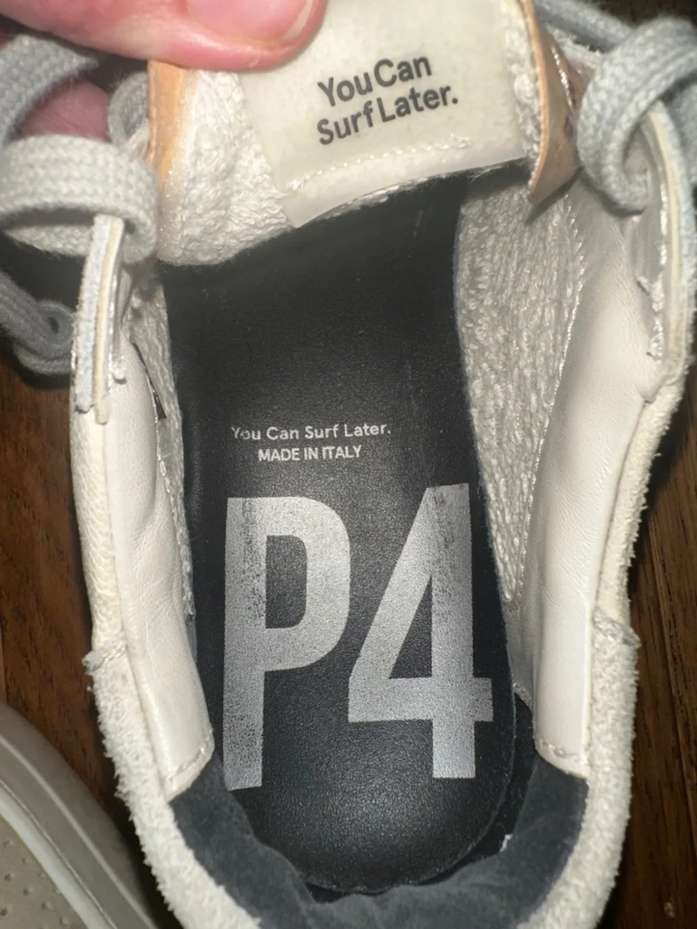 P448 suede colorblock